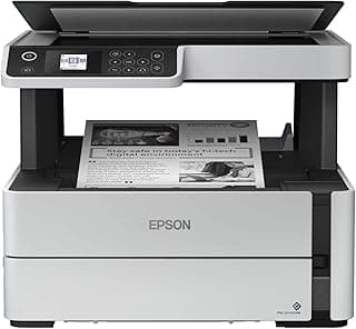 EcoTank M2140 A4 3-in-1 Monochrome printer, WiFi connected with LCD screen for fast and reliable document printing, white