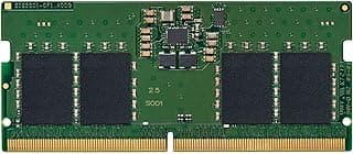 ذاكرة لاب توب فاليو رام DDR5 بنمط SODIMM وسعة 8 جيجابايت وباستجابة إشارة وصول CL46 و1Rx16 ولا تدعم تصحيح الأخطاء Non-ECC وبسرعة 5600 ميجاترانسفير/ثانية KVR56S46BS6-8 من كينجستون