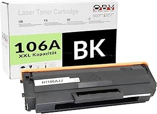 تونر OBV XXL متوافق مع اتش بي 106A W1106A، للطابعات 107a 107w MFP 135a 135w 137fnw 138pnw، أسود، 5000 صفحة