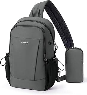 Anti-Theft Crossbody Bag Men Women, RFID Blocking Lightweight Sling Backpack Eco-Friendly with 9 Pockets