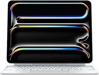 iPad Magic Keyboard Case for the 13 inch iPad Pro (M4) for comfortable typing, integrated trackpad, row of function keys, English (International) - White