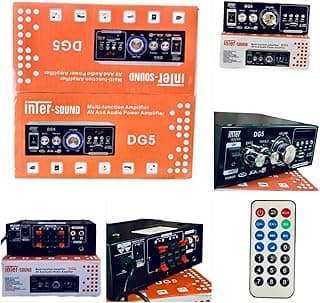 Sound DG5 4-Channel Audio Amplifier 6W – Black 4 Speakers Without Transformer – No Microphone