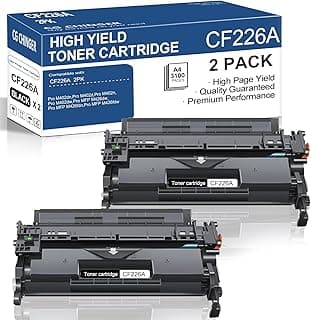 خرطوشة حبر 26A بديلة لطابعة اتش بي 26A CF226A CF226X لطابعة اتش بي ليزر جيت برو MFP M426FDW M426FDN M426DW M426DW M426 برو M402DN M402DW M402 من شينجر (2 اسود)