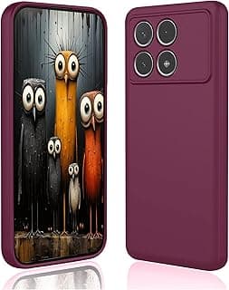 Silicon Camera Protection Mobile Magic Soft Case with Microfiber Lining For Xiaomi Poco X6 Pro 5G (Wine Red)