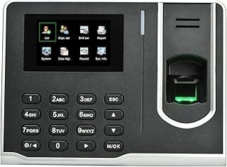 ZKTeco Biometric Fingerprint Time and Attendance Device with USB, InBuilt Software (SSR) Free Software - LX15