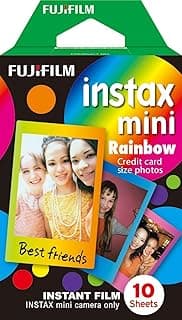 ورق تصوير فيلم ملون Rainbow لكاميرات فوجي فيلم Instax Mini 8/9 - 10 ورقات
