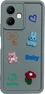 جراب خلفي Xpress لهاتف Infinix Smart 10، سيليكون TPU ناعم مع حماية للكاميرا، تصميم ممتص للصدمات (رمادي)