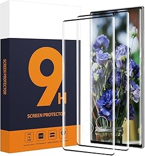 اسكرينة زجاج مقوى لسامسونج Galaxy Note 10، عدد 2 قطعة تغطية كاملة 3D، مضادة للفقاعات، عالية الوضوح، حماية فائقة الوضوح لسامسونج Note 10