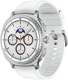 ساعة Galaxy Watch 8 Classic الذكية، 46mm، أبيض، LTE (نسخة وضمان كندي) - مساعد ذكي (Gemini)، تتبع النوم، تتبع اللياقة البدنية