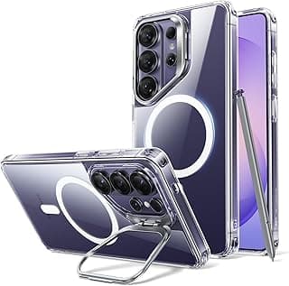 جراب هاتف ESR لسامسونج Galaxy S26 Ultra مع ستاند، متوافق مع MagSafe، حماية عسكرية، جراب مغناطيسي لسامسونج Galaxy S26 Ultra، غطاء خلفي مقاوم للخدش، شفاف