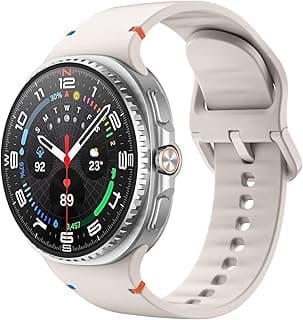Silicone Bands Compatible with Samsung Galaxy Watch 8 Band 40mm 44mm, Galaxy Watch 8 Classic Band 46mm, Waterproof Soft Wristband Sport Strap for Galaxy Watch 8 Bands 2025 Women Men