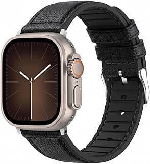 حزام جلد بديل Dl3 Mobilak متوافق مع ابل Watch مقاس 49mm 46mm 45mm 44mm 42mm، سوار جلد ناعم لساعات ابل Series 11 10 9 8 7 6 5 4 SE SE2 Ultra 3 2 1