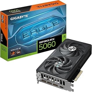 GIGABYTE GeForce RTX 5060 Eagle OC 8G Graphics Card, 8GB 128-bit GDDR7, PCIe 5.0, WINDFORCE Cooling System, GV-N5060EAGLE OC-8GD Video Card