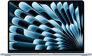 لاب توب ماك بوك اير 2025 13 بوصة مع شريحة M4 من آبل شاشة ليكويد ريتينا 13.6 انش مصممة لجهاز آبل انتلجينس، ذاكرة موحدة 16 جيجا، تخزين SSD 256 جيجا، كاميرا مركزية 12MP، خاصية التعرف باللمس، ازرق سماوي
