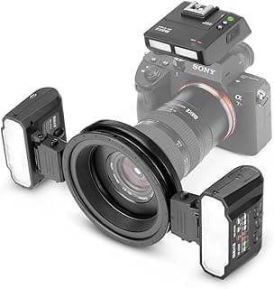 فلاش ماكرو توين لايت لاسلكي MK-MT24S 2.4G لسوني A9 A7III A7IIK A7RIII A6400 A6300 A6000 A6500 A6600 وغيرها من كاميرات ام اي هوت شو بدون مراية من مايك