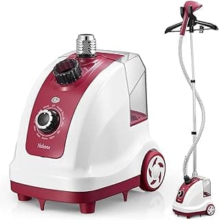 Yabano garment steamer and vertical steamer, 1950 W, professional garment steamer, 40 g/min constant steam, 11 steam settings, 1.35 l removable water tank, 10 seconds heating time, mobile standing