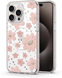 Printed Hard Clear Case for iPhone 16 Pro Max, Compatible with MagSafe, Slim Rigid PC Back Cover, Scratch-Resistant Shockproof Transparent Protective Phone Case - Style-3