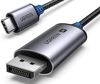 كابل من يوجرين بطول 6.6 قدم نوع USB C إلى ديسبلاي بورت متوافق مع ماك بوك برو وماك بوك اير وآيباد وماك ميني وأجهزة سامسونج جالاكسي وديل XPS 15