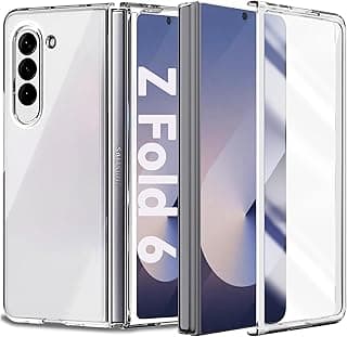 جراب متوافق مع سامسونج Galaxy Z Fold 6 5G - جراب شفاف نحيف، مضاد للخدش ومقاوم للصدمات