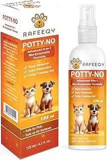 POTTY‑NO – بخاخ إزالة البول والروائح للقطط والكلاب | تركيبة إنزيمية 3×1 | مزيل للبقع والروائح + مانع للتبول المتكرر | حجم 125 مل