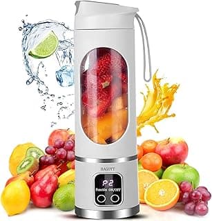Portable Blender, 450ml Juicer Machine, Smoothie Blender with 12 Blades, USB Rechargeable Juicer Cup for Smoothies and Smoothies, Juices