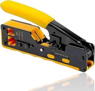 أداة كبس كابلات الشبكة RJ45 متعددة الوظائف، مناسبة لـ RJ11/RJ12، كربون صلب