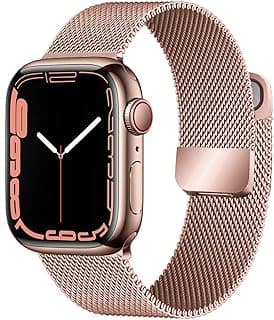 حزام معدني ميلانيزي Dl3 لساعة ابل 42mm 44mm 45mm 46mm 49mm 40mm 41mm 38mm، سوار ستانلس ستيل مغناطيسي للرجال والنساء لسيريس الترا و SE و 10-1