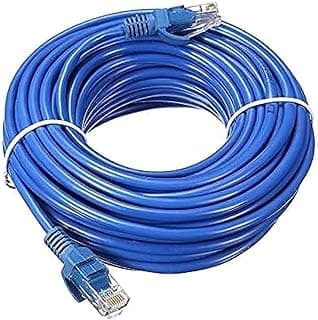 كابل شبكة Cat 6 نوع Utp - طول 20 متر لون أزرق، RJ45