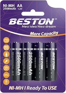 AA BESTON Rechargeable Battery - 2500mAh Type AA (4 Pack)