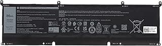 بطارية 86 وات 6 خلايا لـ Precision 5550 5560 5570, XPS 15 9500 9510 9520, G7 7500 G15 5510 5511 5515, Inspiron 16 7610, AW m15 R3 R4 R6 R6 R6 m17 RR PARTS4YOU 3 R4 Type 69KF2 M59JH 70N2F