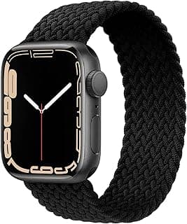 Braided Solo Loop Nylon Strap for Apple Watch, Elastic Bracelet for Series Ultra 2 | 9 | 8 Ultra | 8 | 7 | 6 | 5 | 4 | 3 | SE with metal connectors