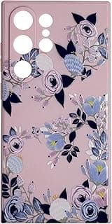 Silicon Soft Case Microfiber Lining with 3D Flowers Prints For Samsung Galaxy S26 Ultra 5G (Pink Flowers)