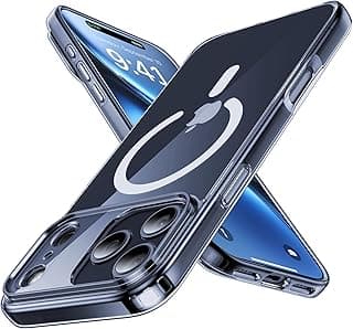 Magnetic Shockproof for iPhone 17 Pro Max Case,[Camera Protection][Compatible with Magsafe][Non-Slip][Mil-Grade Protection] Anti-Yellow Translucent Matte Phone Case for iPhone 17 Pro Max,Clear