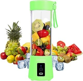 [Upgraded Version] Personal USB Juicer Cup,Portable Juicer Blender,Household Fruit Mixer - Six Blades in 3D,Rechargeable Fruit Mixing Machine For Baby Travel 380ml(green)