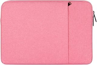 Waterproof Shock Resistant Laptop Sleeve Bag with Accessory Pocket for 13 -13.3in MacBook Air and MacBook Pro, Pink
