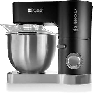 خلاط ستاند SM500 من دورش، 5 لتر، 1200 وات، 8 سرعات، لون أسود