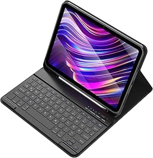 Keyboard Case for iPad Air 5th and 4th Generation 10.9 Inch 2022/2020, iPad Pro 11 Inch Keyboard Case 2022/2021/2020/2018, Removable Bluetooth Keyboard with Pencil Holder for iPad 11 Inch 1st/2nd/3rd