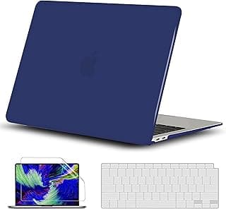 Case Compatible with MacBook Air 13.6 inch Case, RKINC 2023 2022 Release A2681 M2 Liquid Retina Display Touch ID, Plastic Hard Shell & Keyboard Cover & Screen Protector (Matte Navy Blue)