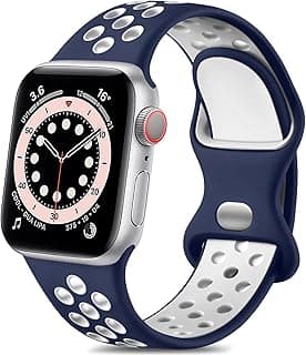 Lerobo Sport Band Compatible with Apple Watch Band 38mm 40mm 41mm 45mm 44mm 42mm 49mm for Women Men,Soft Silicone Breathable Wristband Replacement Strap for iWatch Ultra 2 SE Series 9 8 7 6 5 4 3 2 1