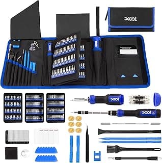 200 in 1 Precision Screwdriver Kit, Electronics Repair Tool Magnetic Driver Kit with 164 Bits, Flexible Shaft, Extension Rod for Computer, iPhone, Laptop, PC, PS4, Xbox, Nintendo