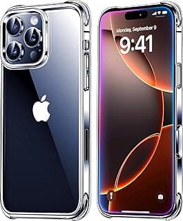 for iPhone 16 Pro Max Case Clear [Not-Yellowing] [Military-Grade Drop Protection] Shockproof Protective Clear iPhone 16 Pro Max Case Phone Bumper case for Apple 6.9 inch 2024