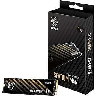 MSI سباتيوم M461 منفذ الملحقات الإضافية السريع 4.0 الذاكرة المستديمة M.2 1TB