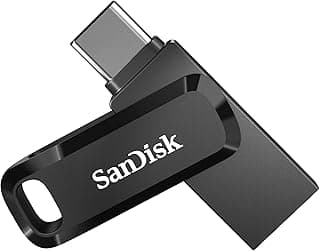 فلاش ميموري مزدوجة 256 جيجابايت USB-C من سانديسك، أسود - SDDDC3-256G-GAM46