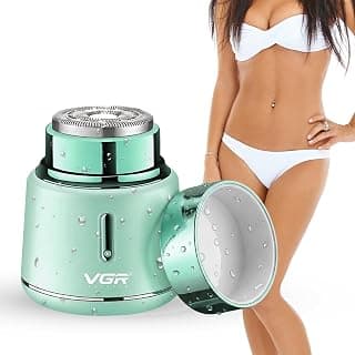VGR V-737 Professional Rechargeable shaver fully waterproof (IPX5), Portable, Painless & Cordless Shaver for women with USB charger & LED Indicator | 500mAh lithium battery | 1 Year Warranty (Green)