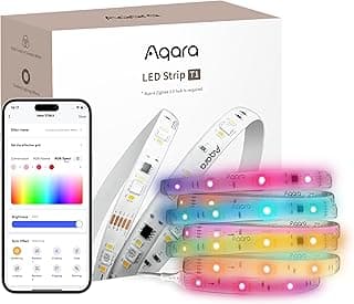 اكارا شريط LED T1 مع مادة، محور زيجبي 3.0، 6.5 قدم RGBIC LED ساطع مع 16 مليون لون/ضبط/تاثيرات متدرجة، يدعم ابل هوم وجوجل هوم واليكسا، متعدد