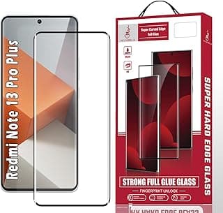 سكرين بروتكتور لهاتف Xiaomi Redmi Note 13 Pro+ Plus، زجاج مقوى ممتاز HD، مقاوم للخدش، بدون فقاعات، صلابة 9H، تغطية كاملة
