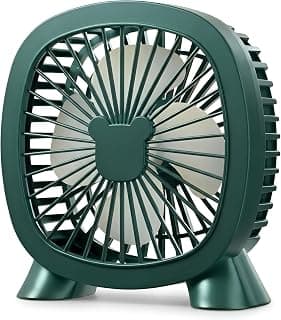 Portable Mini Fan - Lightweight USB fan ideal for multiple surfaces like desk, marble, glass, and cabinet doors. Quiet operation for home or office use. (green)