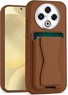 جراب محفظة جلد Dl3 Mobilak متوافق مع Tecno Spark 30، غطاء خلفي جلد مع إطار TPU، جراب حماية مقاوم للصدمات مع حامل بطاقات (بني)