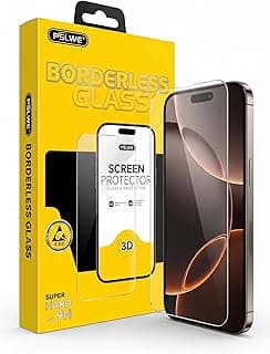 حماية شاشة زجاج مقوى 3D بدون حواف لهاتف ايفون 15 برو ماكس 6.7 بوصة، صلابة 9H، مضاد للخدش، مقاوم للصدمات، شفافية عالية