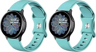 Strap Silicone Band 22MM For Samsung galaxy watch 3 45mm /watch 46mm/Gear S3/Huawei watch GT3 46MM/GT2E/GT 46mm)/GT2 Pro/GT2 46MM/honor Magic Watch2 46mm/Amazfit GTR 4 /GTR3/3pro/2/2e (Light Green)